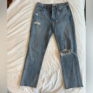 EUC GRLFRND high rise straight crop - size 28